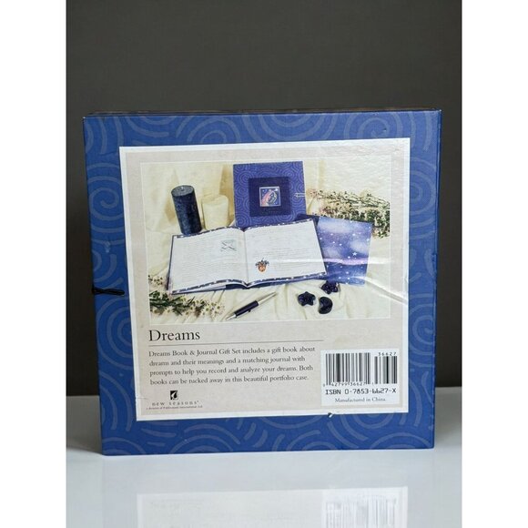 Dream Book & Journal Gift Set - Blue Portfolio Case With Moon & Stars Design - Picture 3 of 11